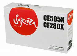 Картридж Sakura CE505X/CF280X для HP, черный, 6900 к.