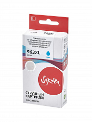 Струйный картридж Sakura 3JA27AE (№963XL Cyan) для HP, голубой, 25,5 мл., 1600 к.